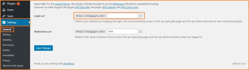 Hide WordPress admin page URL