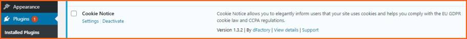 Cookie banner