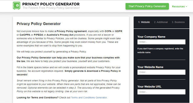 automatic about us page generator tool