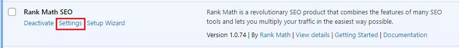 rank math seo setting